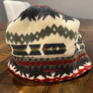 Rare Vintage 90s Patagonia Synchilla Fleece Aztec Pattern Beanie L